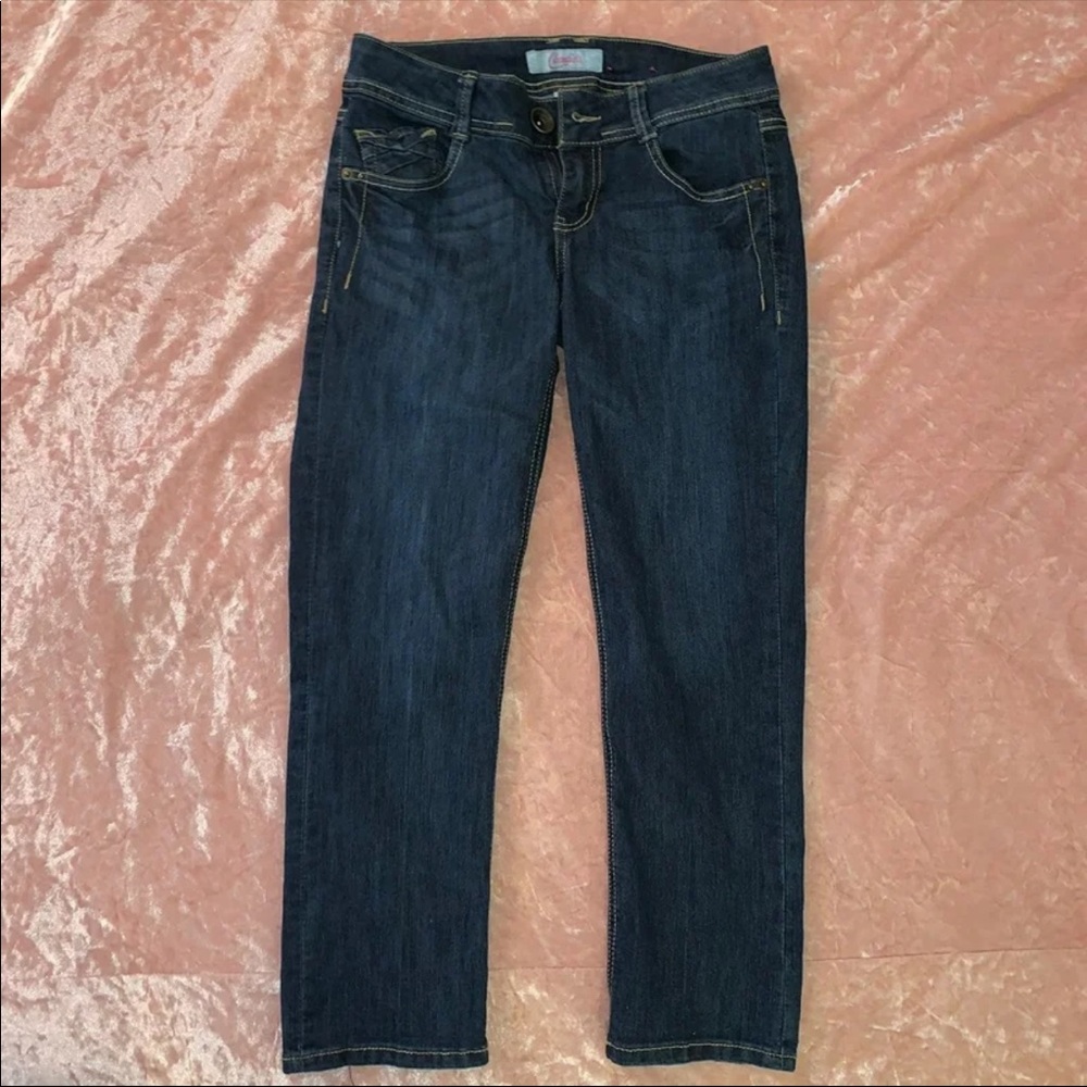 Medium Wash Crop Jeans